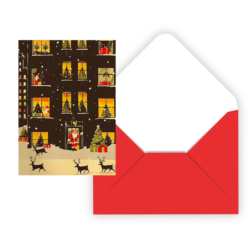 PBI - HOLIDAY - Fenêtres de Noël Greeting Cards (Set of 8)