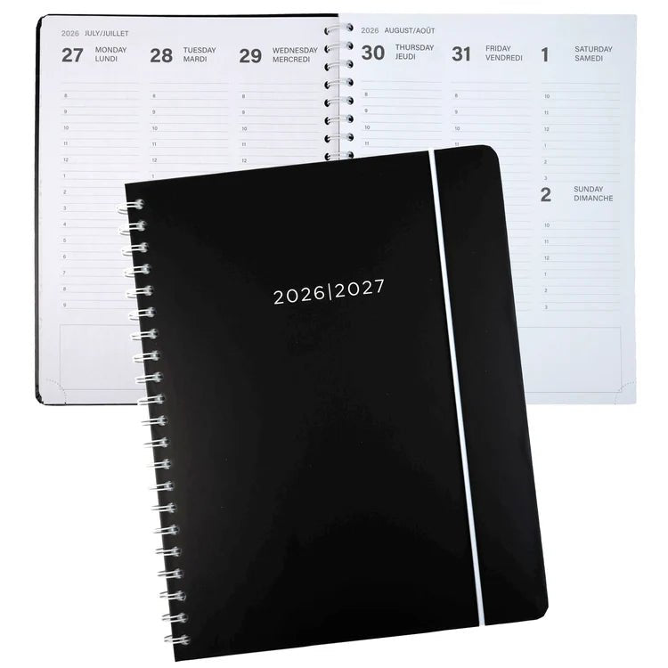 PBI - ACADEMIC AGENDA 2026 - 2027 - LARGE 1W/2P - BLACK Office Supplies