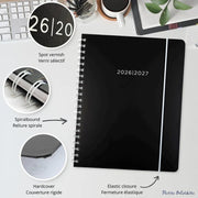 PBI - ACADEMIC AGENDA 2026 - 2027 - LARGE 1W/2P - BLACK Office Supplies