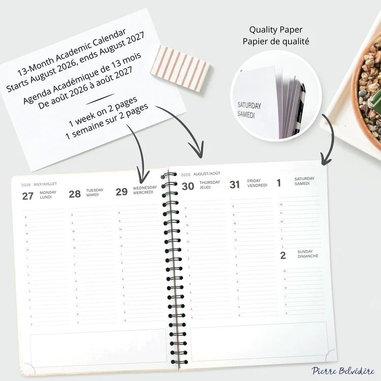 PBI - ACADEMIC AGENDA 2026 - 2027 - LARGE 1W/2P - OTTER Office Supplies