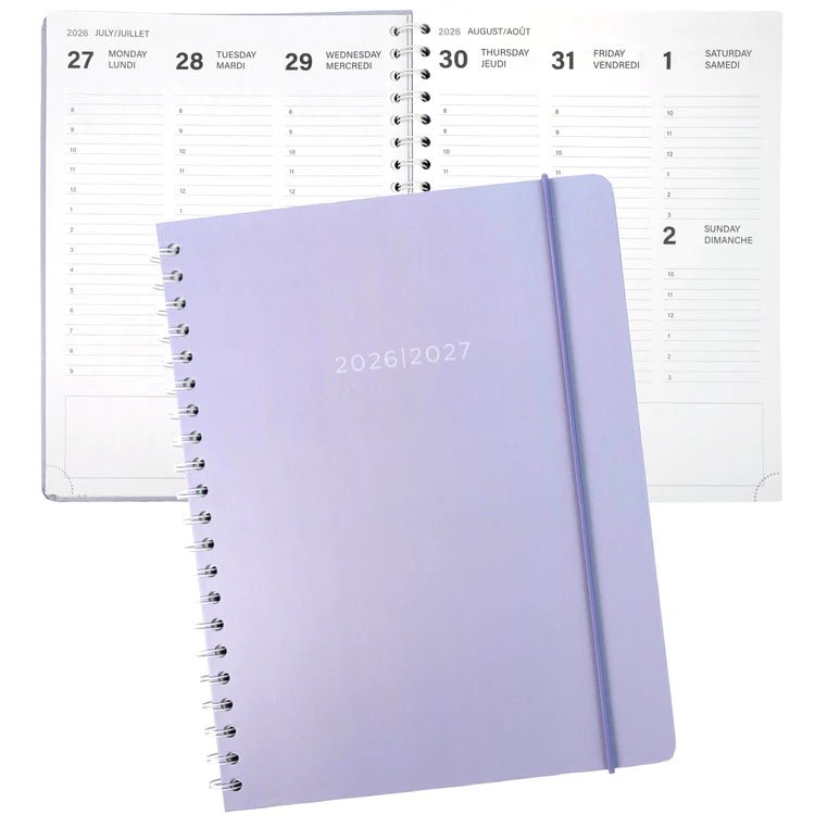 PBI - ACADEMIC AGENDA 2026 - 2027 - LARGE 1W/2P - PASTEL PURPLE Office Supplies