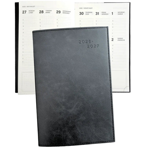 PBI - ACADEMIC AGENDA 2026 - 2027 - LARGE 1W/2P - PROGRAMMA - BLACK Office Supplies
