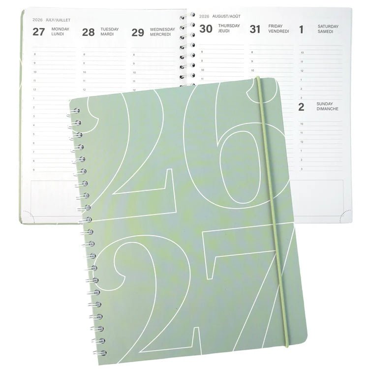 PBI - ACADEMIC AGENDA 2026 - 2027 - LARGE 1W/2P - SAGE GREEN Office Supplies