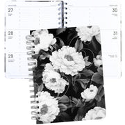 PBI - ACADEMIC AGENDA 2026 - 2027 - MEDIUM 1W/2P - BLACK AND WHITE FLOWERS Office Supplies