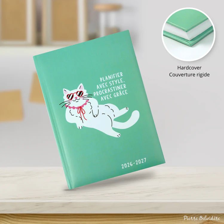 PBI - ACADEMIC AGENDA 2026 - 2027 - MEDIUM 1W/2P - CHAT PROCRASTINATEUR Office Supplies