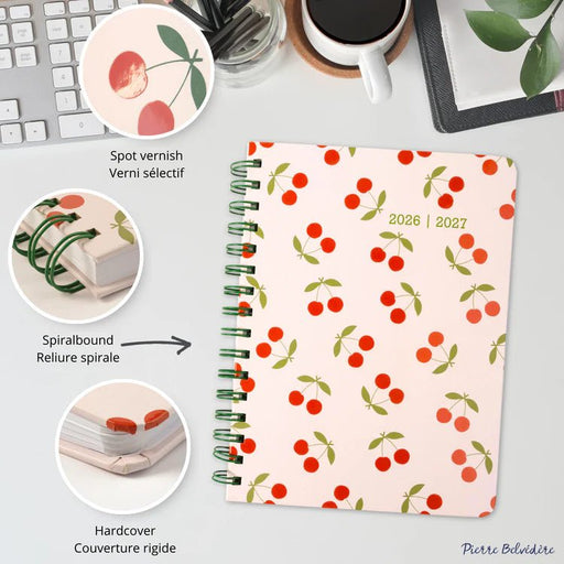 PBI - ACADEMIC AGENDA 2026 - 2027 - MEDIUM 1W/2P - CHERRY ON A STEM Office Supplies