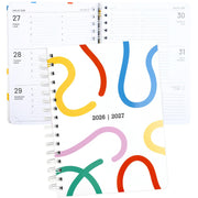 PBI - ACADEMIC AGENDA 2026 - 2027 - MEDIUM 1W/2P - COLOURED LINES Office Supplies