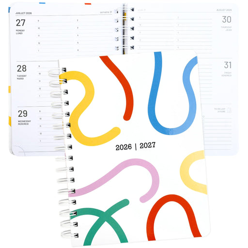 PBI - ACADEMIC AGENDA 2026 - 2027 - MEDIUM 1W/2P - COLOURED LINES Office Supplies