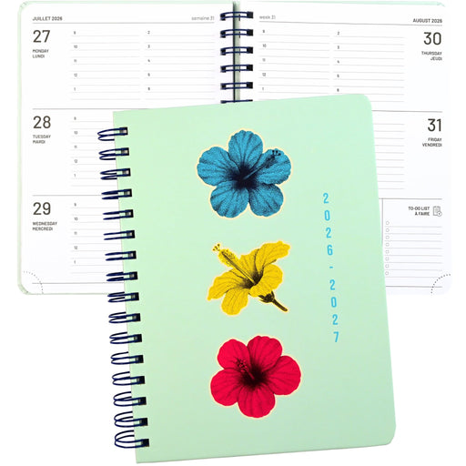 PBI - ACADEMIC AGENDA 2026 - 2027 - MEDIUM 1W/2P - FLOWER TRIO Office Supplies