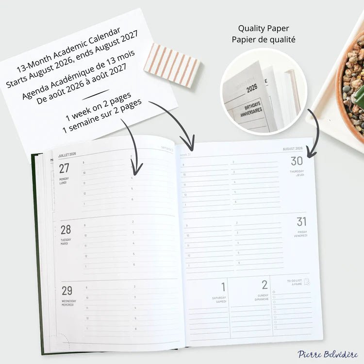 PBI - ACADEMIC AGENDA 2026 - 2027 - MEDIUM 1W/2P - ROYAL RABBIT Office Supplies