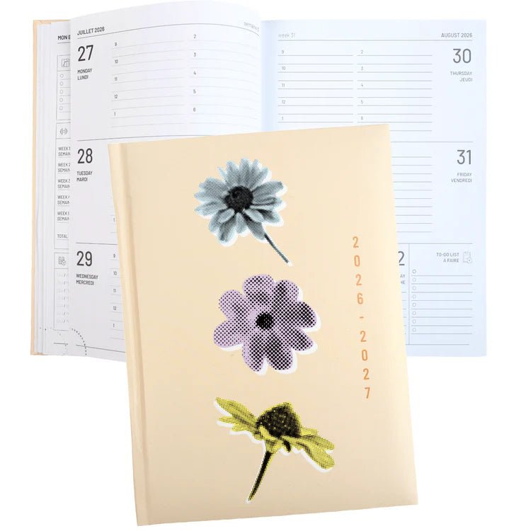 PBI - ACADEMIC AGENDA 2026 - 2027 - MEDIUM 1W/2P - THREE FLOWERS Office Supplies