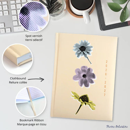 PBI - ACADEMIC AGENDA 2026 - 2027 - MEDIUM 1W/2P - THREE FLOWERS Office Supplies