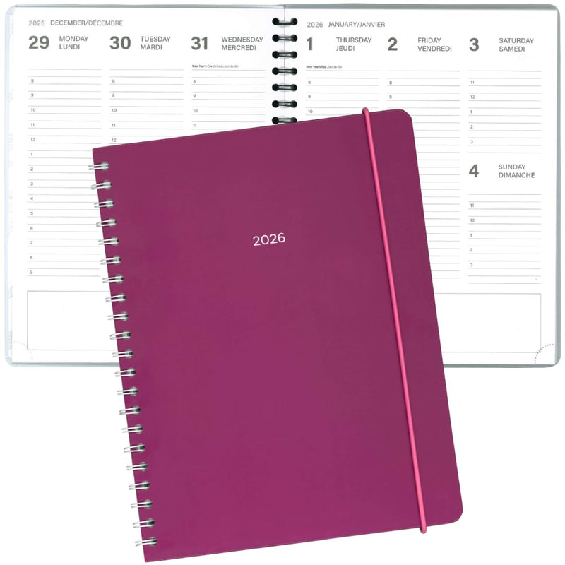 PBI - ANNUAL AGENDA 2026 - LARGE 1W/2P - FUCHSIA Games & Toys