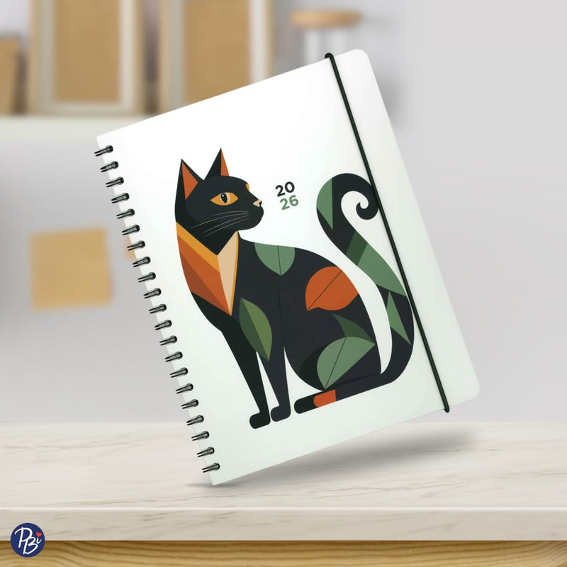 PBI - ANNUAL AGENDA 2026 - LARGE 1W/2P - GEOMETRIC CAT Games & Toys