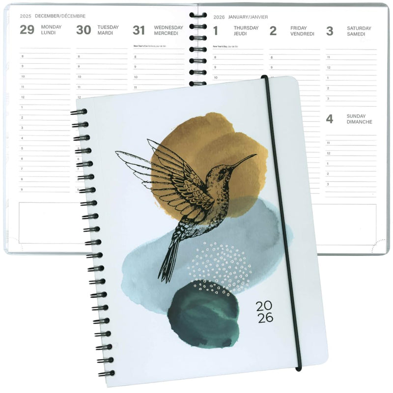 PBI - ANNUAL AGENDA 2026 - LARGE 1W/2P - HUMMINGBIRD Games & Toys