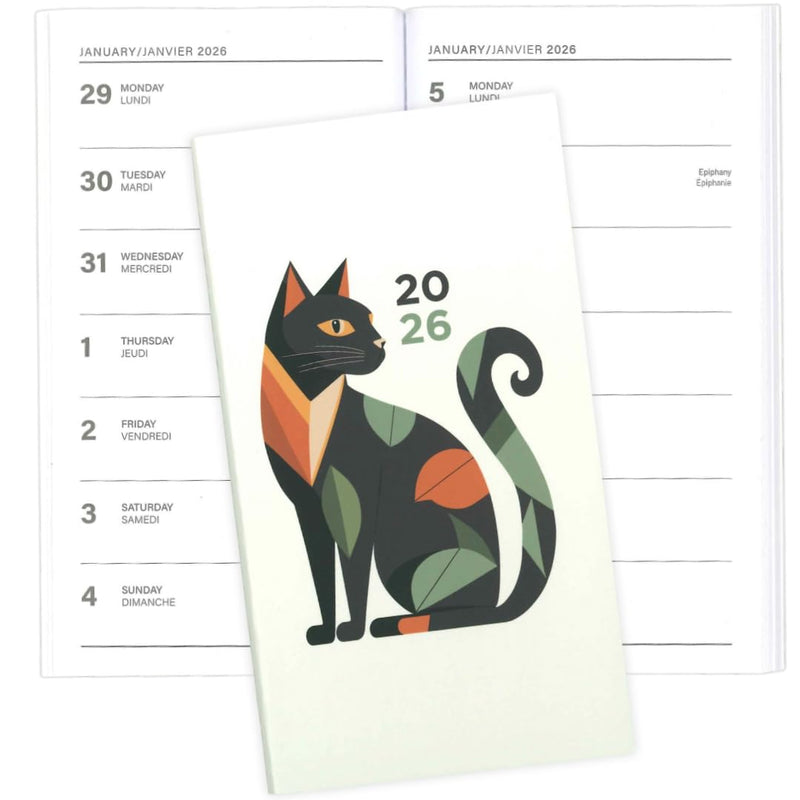 PBI - ANNUAL AGENDA 2026 MINI - GEOMETRIC CAT Games & Toys