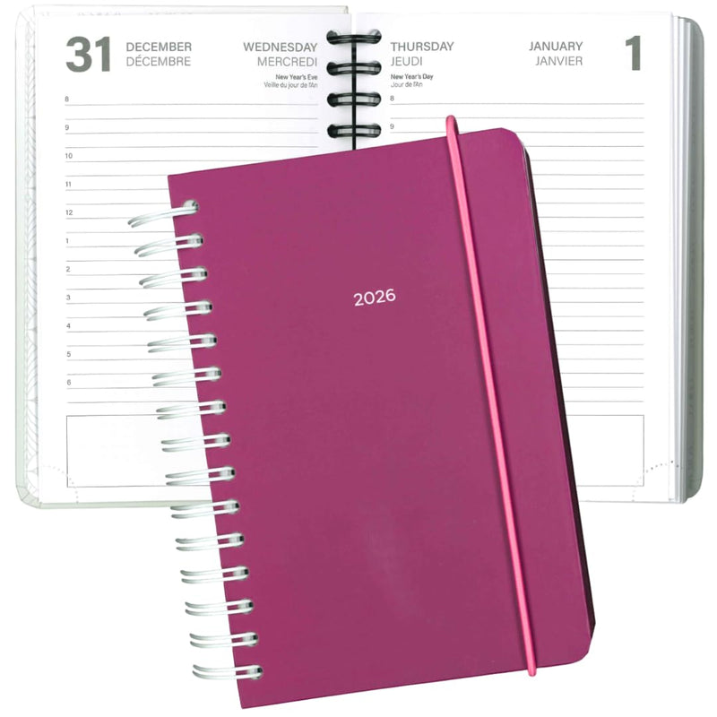 PBI - ANNUAL AGENDA 2026 - SMALL 1D/1P - FUCHSIA Games & Toys