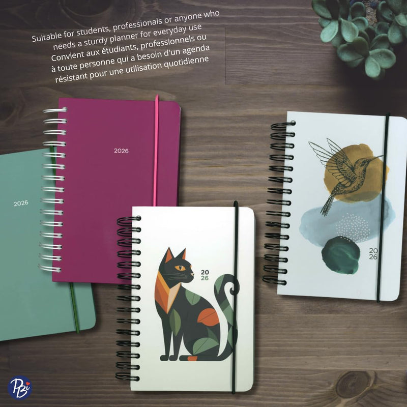 PBI - ANNUAL AGENDA 2026 - SMALL 1D/1P - FUCHSIA Games & Toys