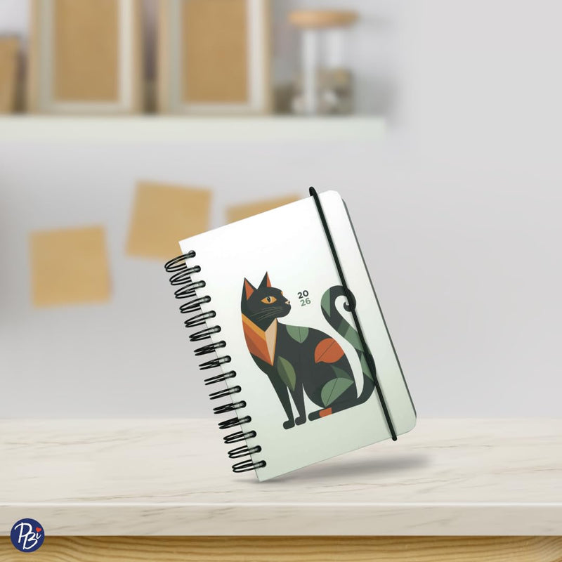 PBI - ANNUAL AGENDA 2026 - SMALL 1D/1P - GEOMETRIC CAT Games & Toys