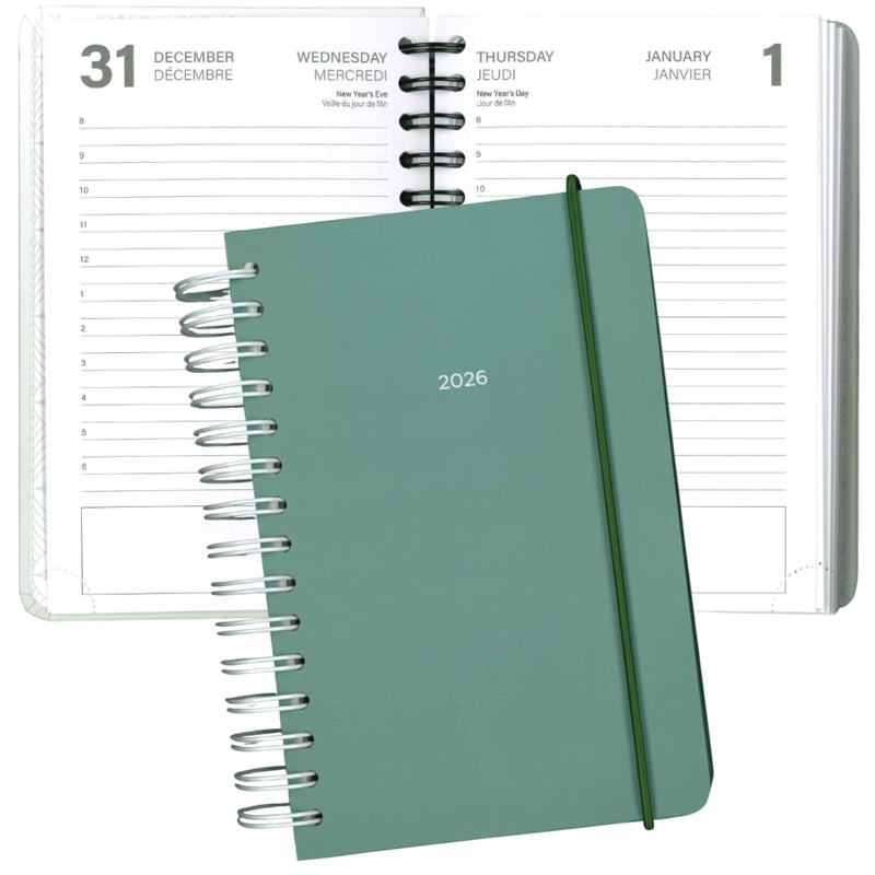 PBI - ANNUAL AGENDA 2026 - SMALL 1D/1P - GREEN SAGE Games & Toys