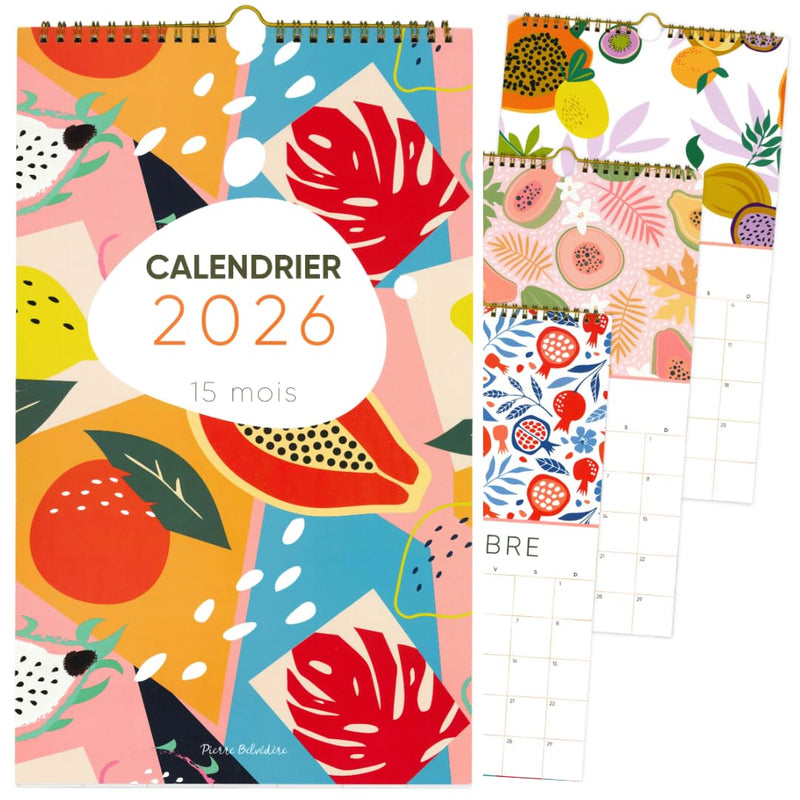 PBI - CALENDRIER 15 MOIS - 2026 - PAPAYE ET POMEGRENADE Games & Toys