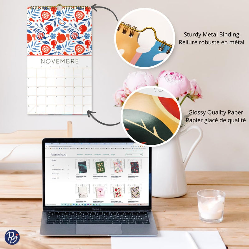 PBI - CALENDRIER 15 MOIS - 2026 - PAPAYE ET POMEGRENADE Games & Toys