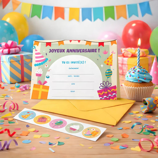 PBI - INVITATION SETS : KIT FOR BIRTHDAY - PRESENTS (FR) Arts & Entertainment