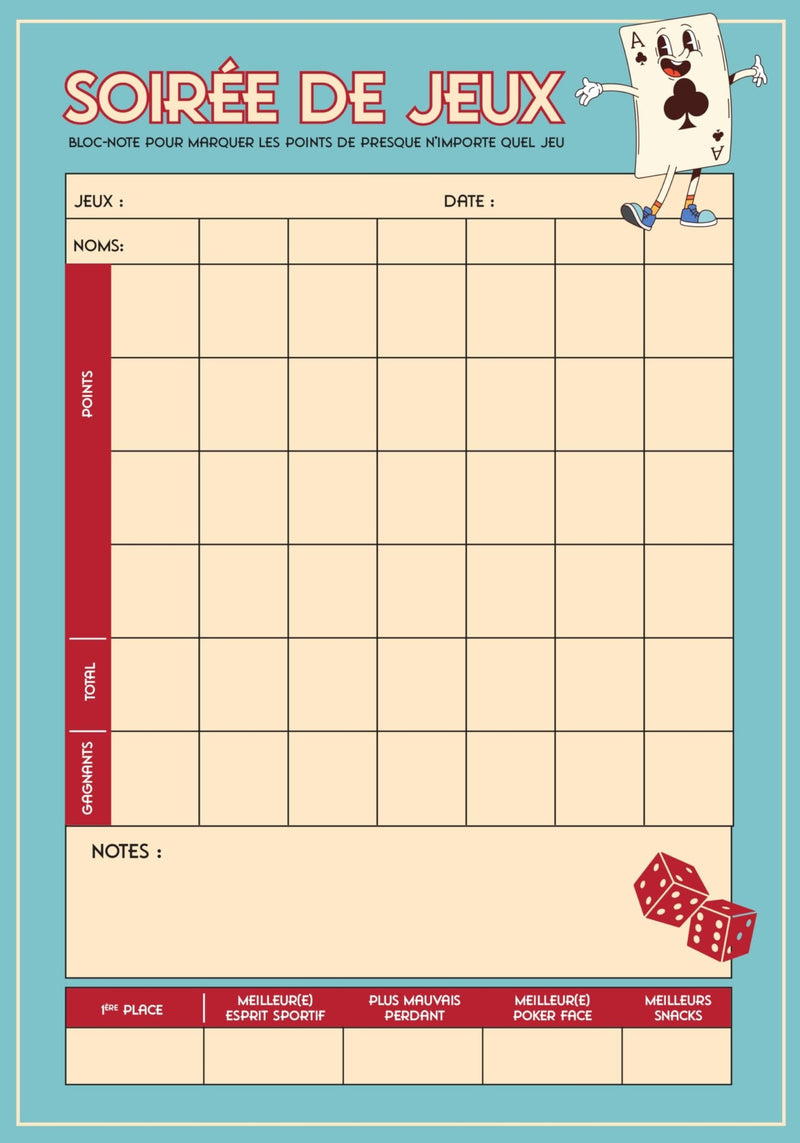 PBI - NOTEPAD - SOIRÉE DE JEUX Games & Toys