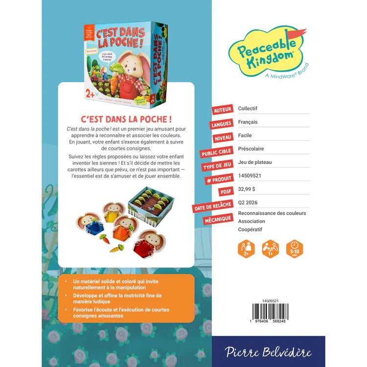 PEACEABLE KINGDOM - C'EST DANS LA POCHE Toys & Games