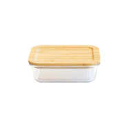 Pebbly - Rect Container W/Bamboo Lid Home & Kitchen 1000ml/35oz