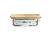 Pebbly - Rect Container W/Bamboo Lid Home & Kitchen 1800ml/60oz