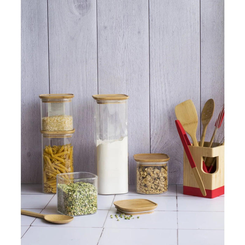 Pebbly - Square Pantry Jar Home & Kitchen 20cm