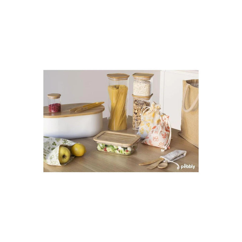 Pebbly - Square Pantry Jar Home & Kitchen 20cm