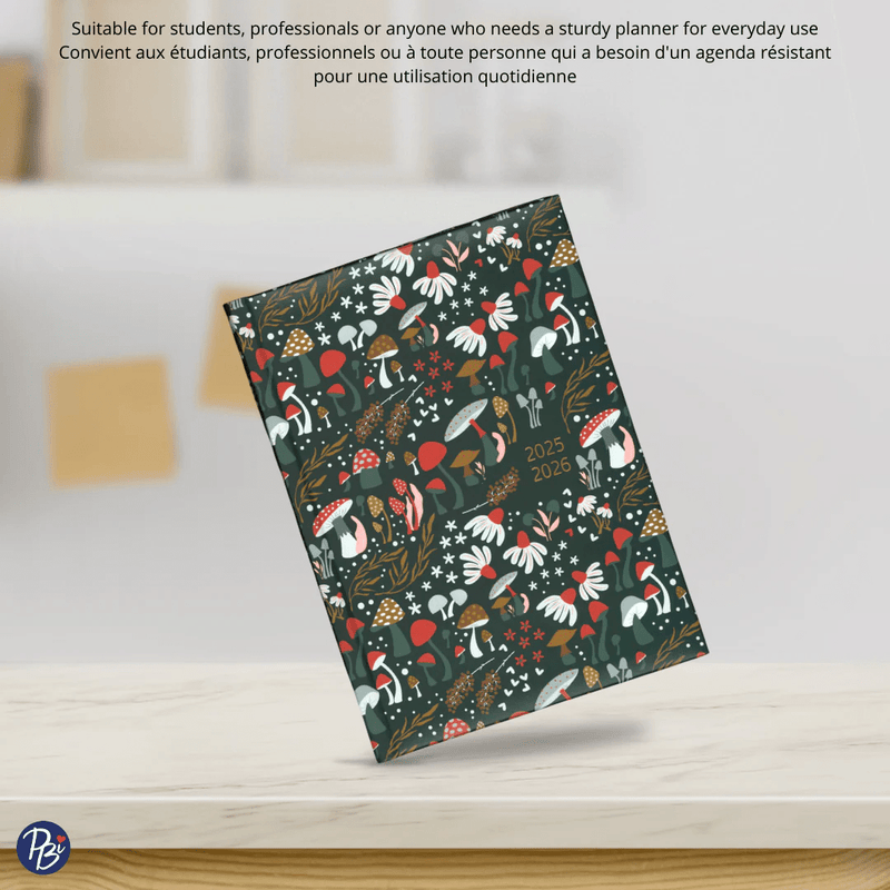 Pierre Belvedere - ACADEMIC AGENDA 2025 - 2026 - MEDIUM - MUSHROOM Office Supplies