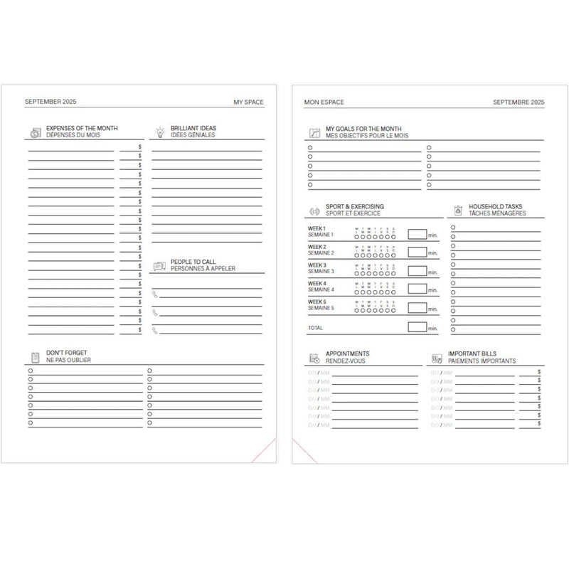 Pierre Belvedere - ACADEMIC AGENDA 2025 - 2026 - MEDIUM - NL - PEACHES Office Supplies
