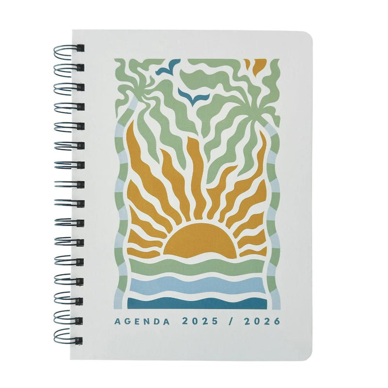 Pierre Belvedere - ACADEMIC AGENDA 2025 - 2026 - MEDIUM - SUNNY WAVES Office Supplies