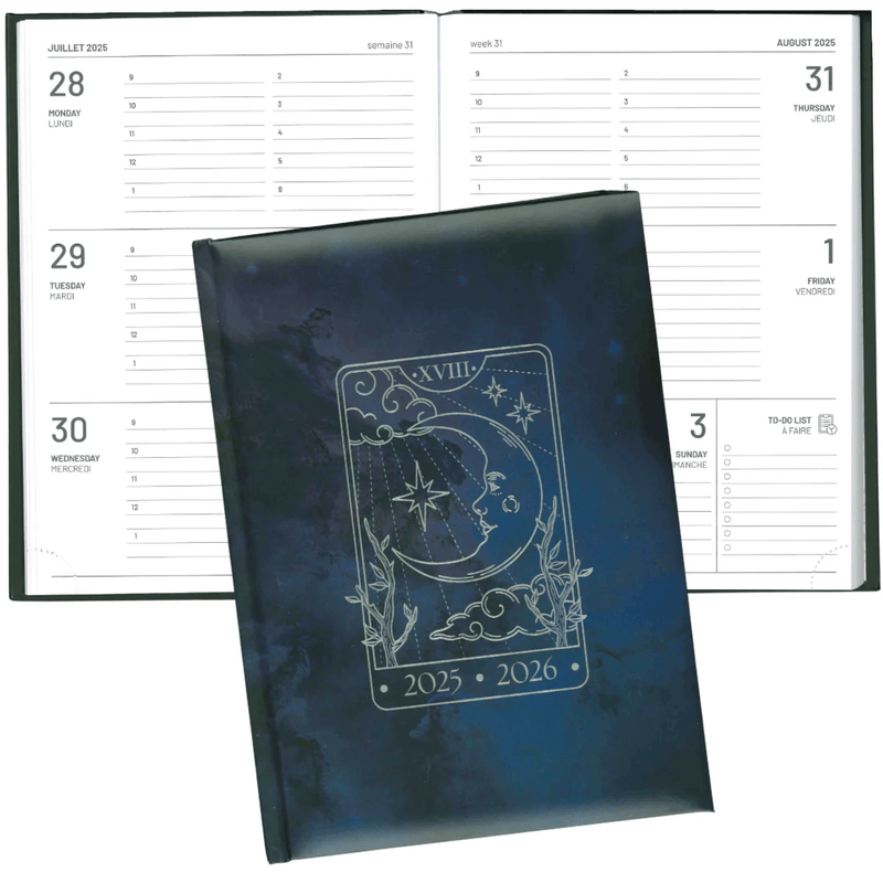 Pierre Belvedere - ACADEMIC AGENDA 2025 - 2026 - MEDIUM - THE MOON Office Supplies
