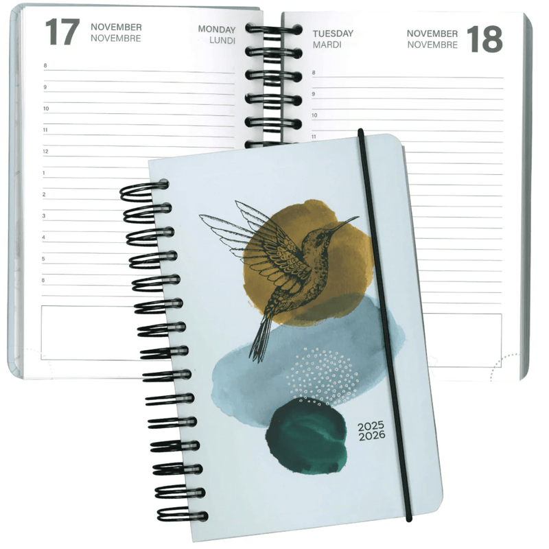 Pierre Belvedere - ACADEMIC AGENDA 2025 - 2026 - SMALL 1D/1P - COLIBRI Office Supplies