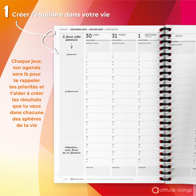 Pierre Belvedere - AGENDA ATTITUDE ORANGE 2026 Office Supplies
