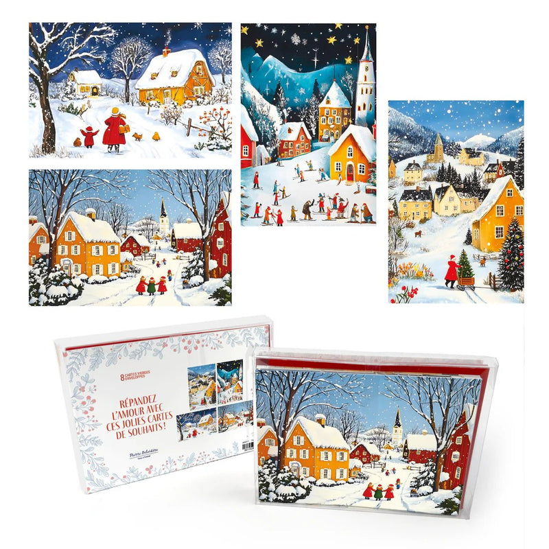 Pierre Belvedere - Signature Holiday Cards – (Set of 8) – A Walk in The Snow Toys & Games