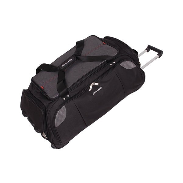 Pierre Cardin - Luggage Roller Bag 30 in Telescopic Handle Wheels Integrated Shoe Pocket with Lock & Keys - Black Luggage & Bags