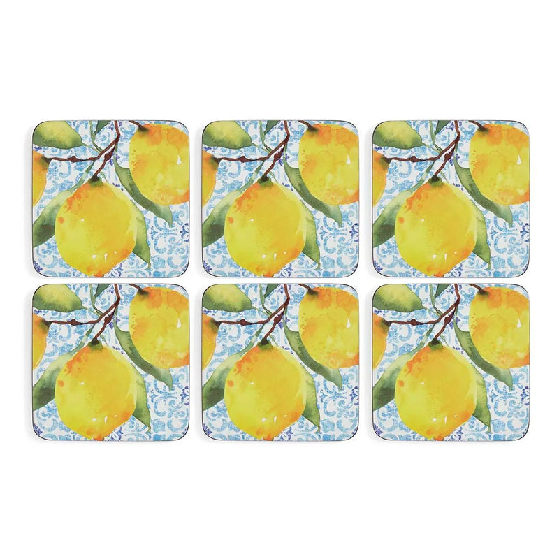 Pimpernel - AMALFI LEMONS COASTERS S/6 Home & Kitchen
