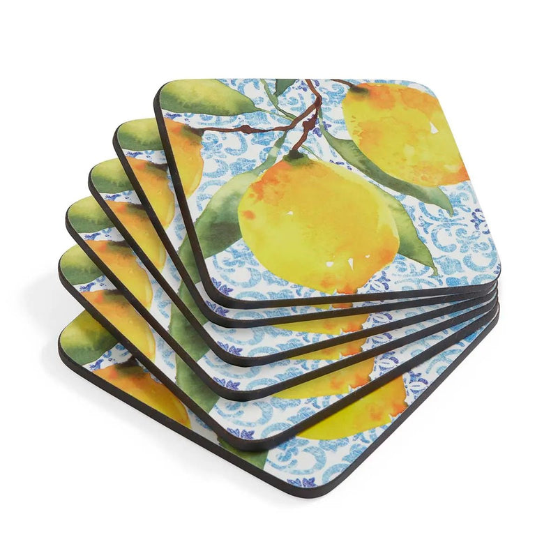 Pimpernel - AMALFI LEMONS COASTERS S/6 Home & Kitchen