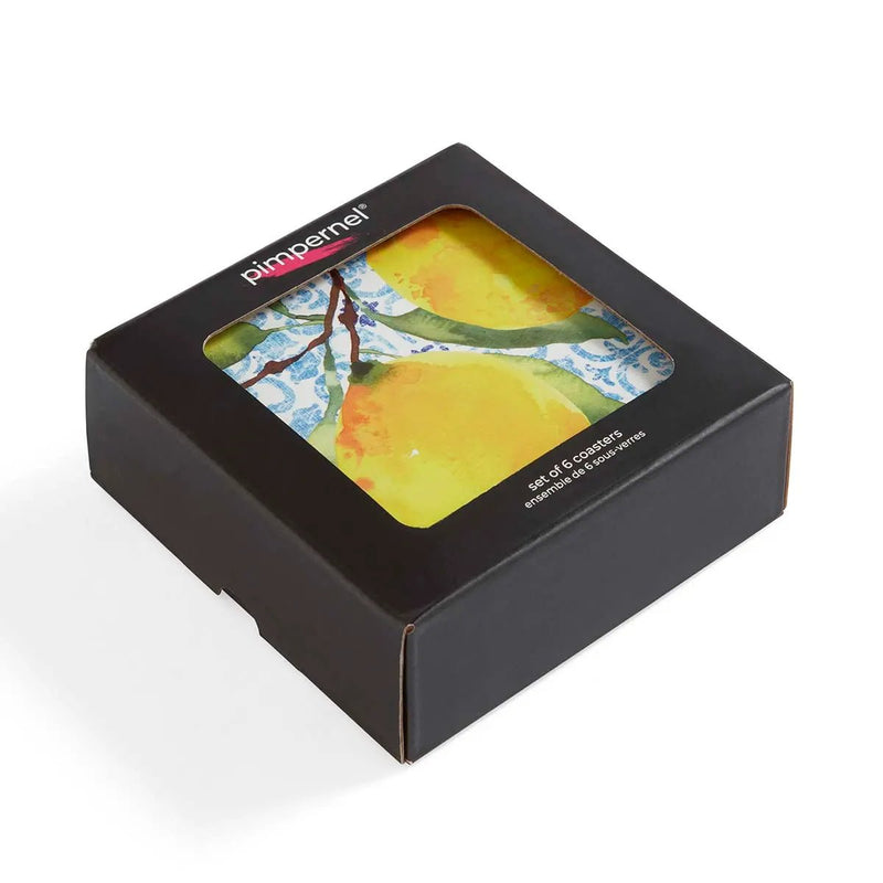 Pimpernel - AMALFI LEMONS COASTERS S/6 Home & Kitchen