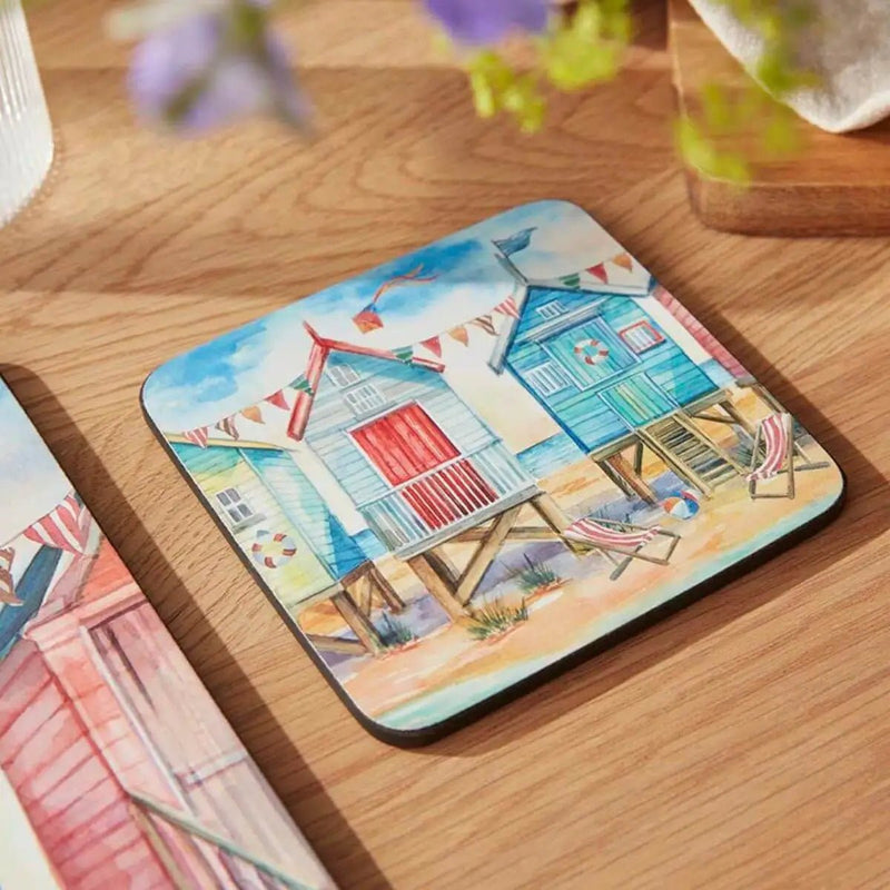 Pimpernel - BEACH HUTS COASTERS S/6 Home & Kitchen