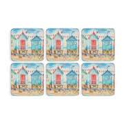 Pimpernel - BEACH HUTS COASTERS S/6 Home & Kitchen