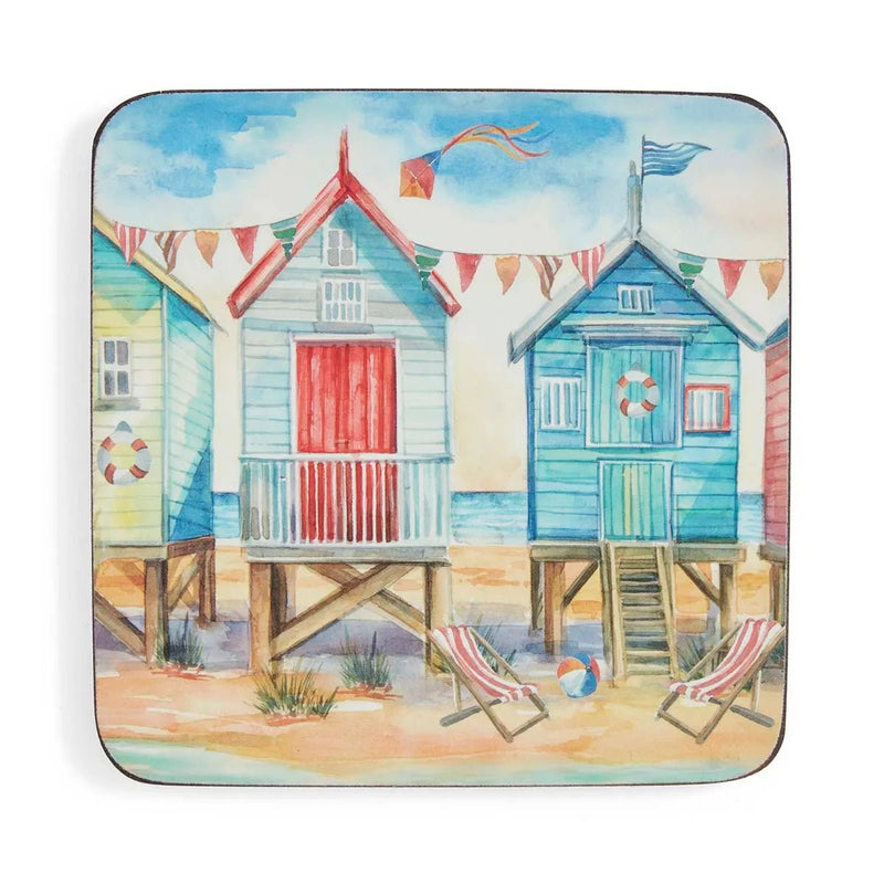 Pimpernel - BEACH HUTS COASTERS S/6 Home & Kitchen