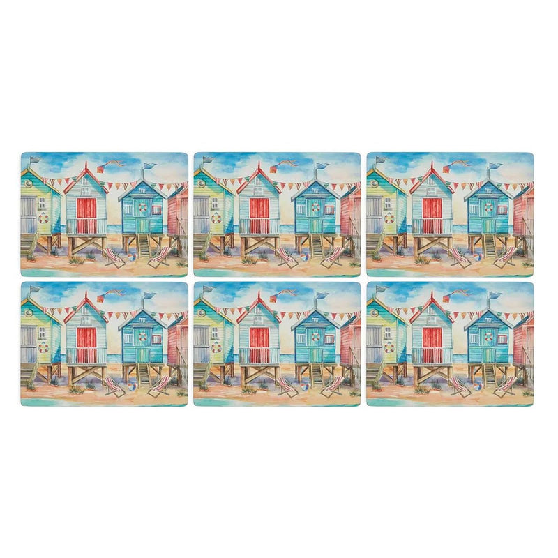 Pimpernel - BEACH HUTS PLACEMATS S/4 Home & Kitchen