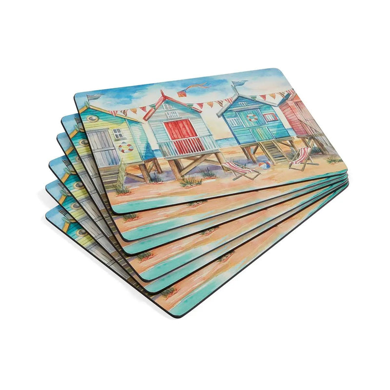 Pimpernel - BEACH HUTS PLACEMATS S/4 Home & Kitchen