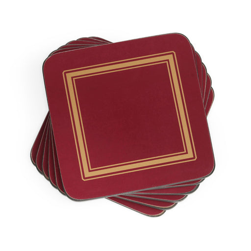 Pimpernel - Classic Burgundy - Classic Burgundy Coasters (Set of 6) | 4 x 4 in Home & Kitchen
